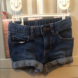 Denim Cuffed Baby Shorts